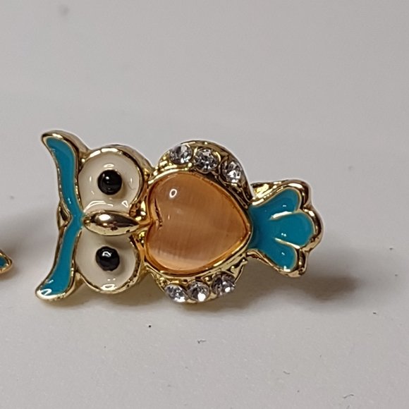 Cute Multicolor Owl Earrings - Picture 4 of 9